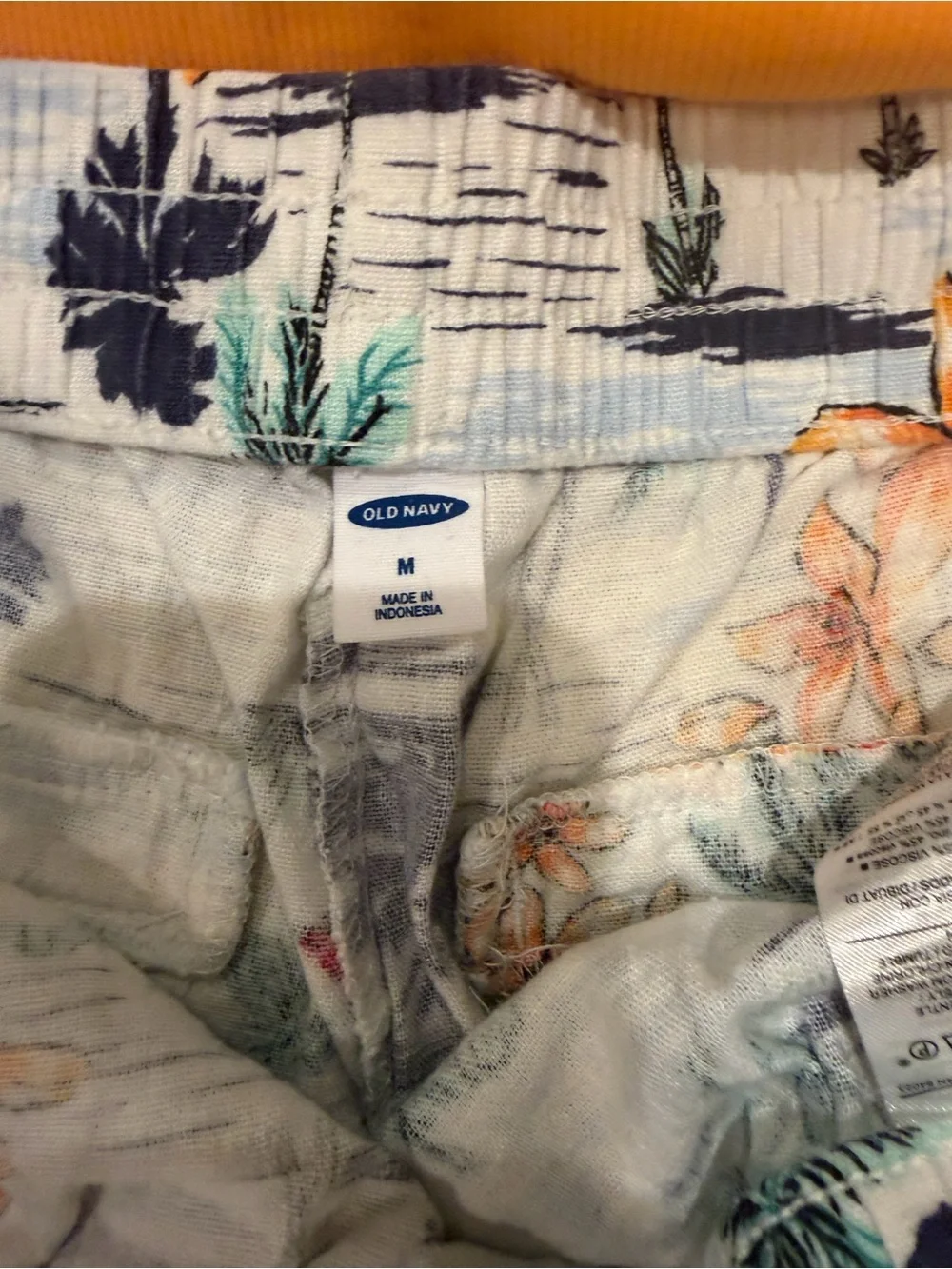Old Navy orange Tank Top with Tropical Print Shorts - Picture 4 of 6